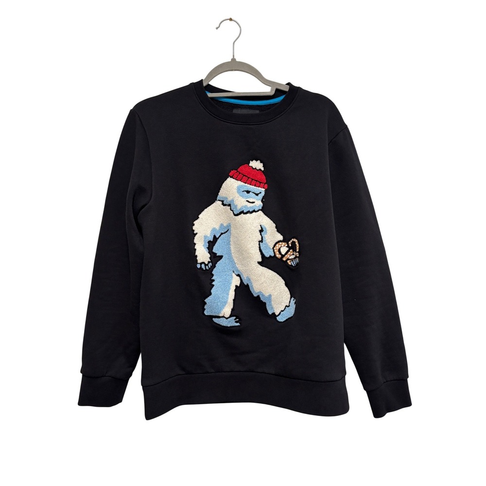 BONOBOS Black Crewneck Sweatshirt Bigfoot Graphic‎ Print Pullover Size S